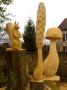 Sculptures � partir de troncs d'arbres